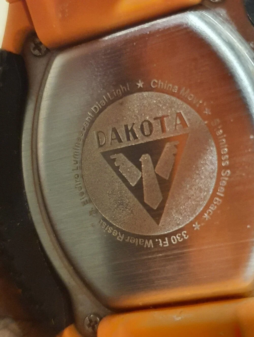 Dakota Silver/Orange Digital Alarn Chrono Men's Watch